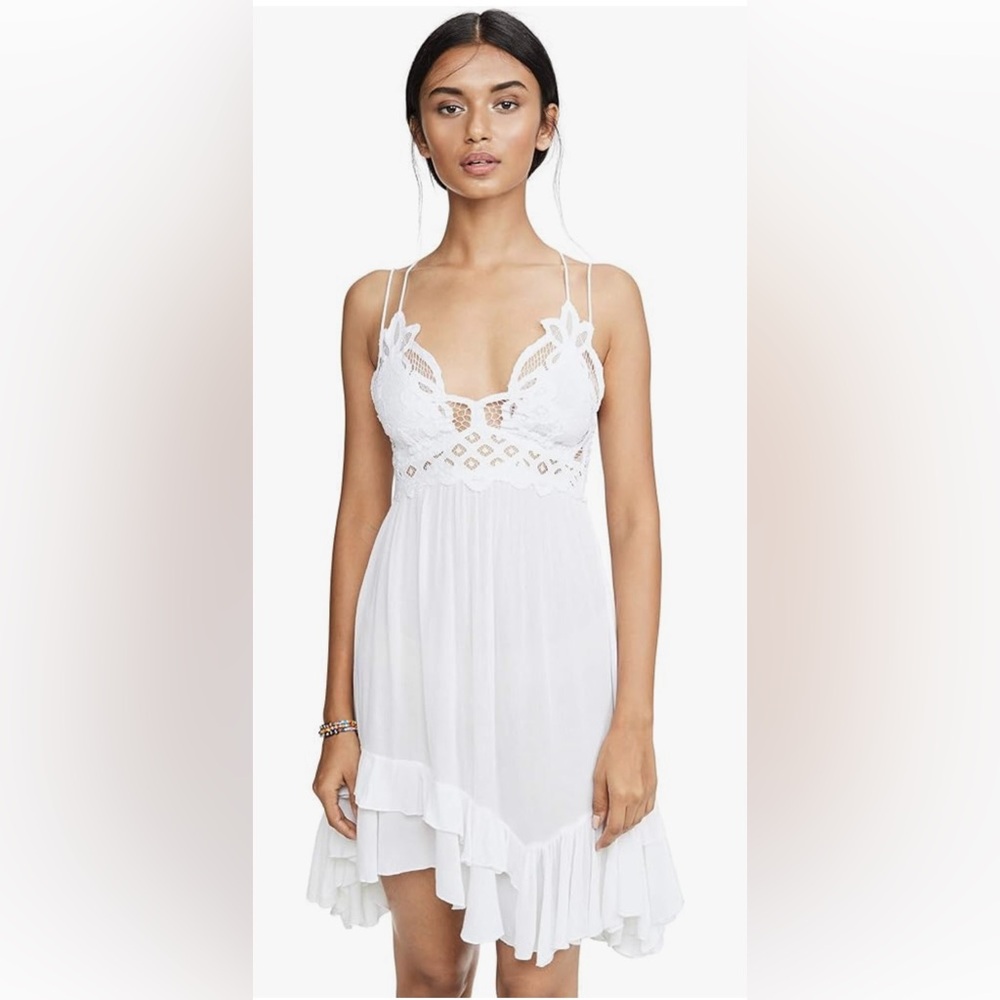 Free People adella slip dress - size: Small / color: white
